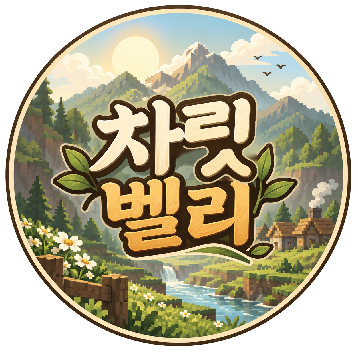 숲과 계곡이 담긴 차릿 벨리 로고